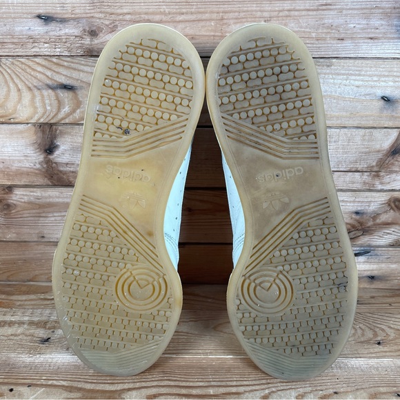 ADIDAS Originals Continental 80 Trainers Sz UK 9 Men Beige Leather Lace Up Shoes - Picture 10 of 13